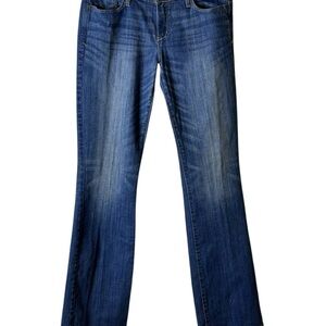 Blue Flare Wide Leg Jeans with Faded Details ABERCROMBIE AND FITCH